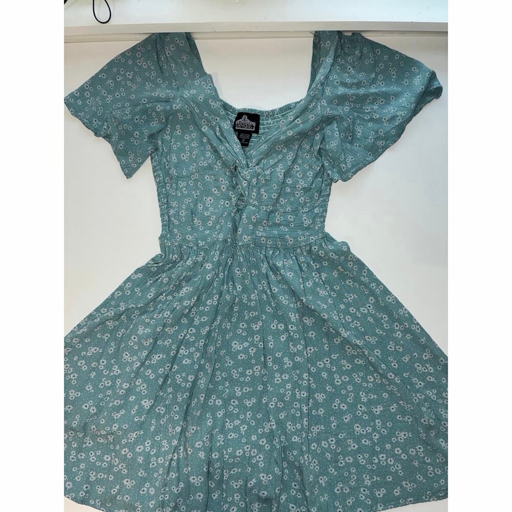 Blue floral mini dress floral